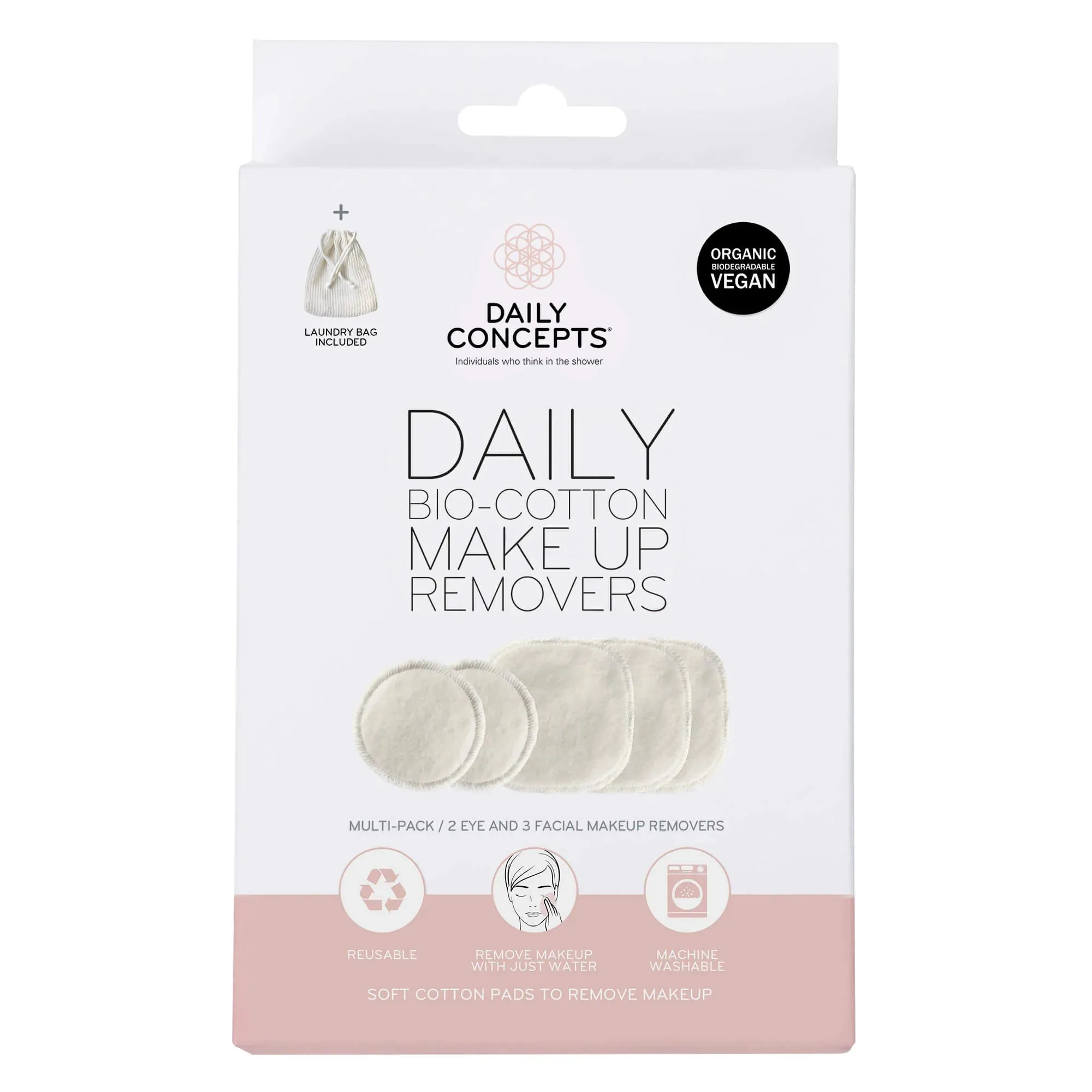 DAILY BIO-COTTON MAKEUP REMOVERS - 6 pcs