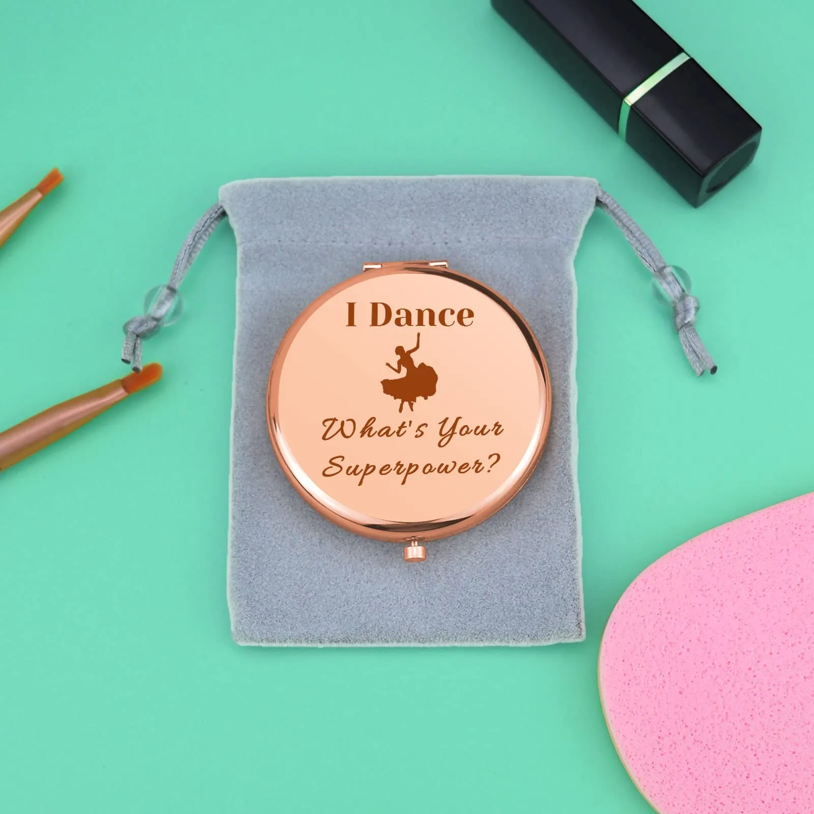 Dancer Gift for Women Inspirational Graduation Gifts for Her Compact Mirror for Dance Teacher Student Daughter Dance Lover Gift Folding Makeup Mirror for Friend Sister Christmas Birthday Gifts