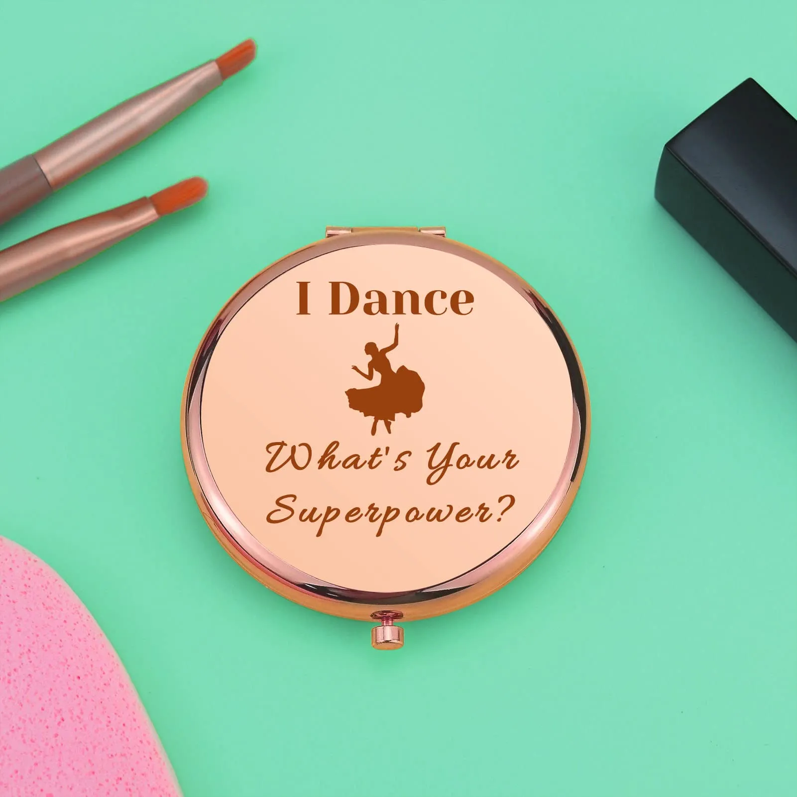 Dancer Gift for Women Inspirational Graduation Gifts for Her Compact Mirror for Dance Teacher Student Daughter Dance Lover Gift Folding Makeup Mirror for Friend Sister Christmas Birthday Gifts