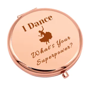 Dancer Gift for Women Inspirational Graduation Gifts for Her Compact Mirror for Dance Teacher Student Daughter Dance Lover Gift Folding Makeup Mirror for Friend Sister Christmas Birthday Gifts