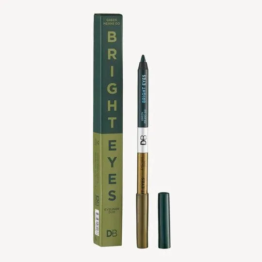 DB Cosmetics Bright Eyes Pencil Duo Green Means Go