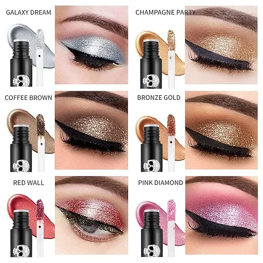 De'Lanci (3 in 1 Combo ) Eyeshadow   18 Color Lipstick Palette   6 Color Glitter Eyeshadow