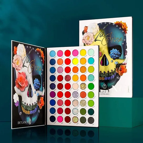 De'Lanci (3 in 1 Combo ) Eyeshadow   18 Color Lipstick Palette   6 Color Glitter Eyeshadow
