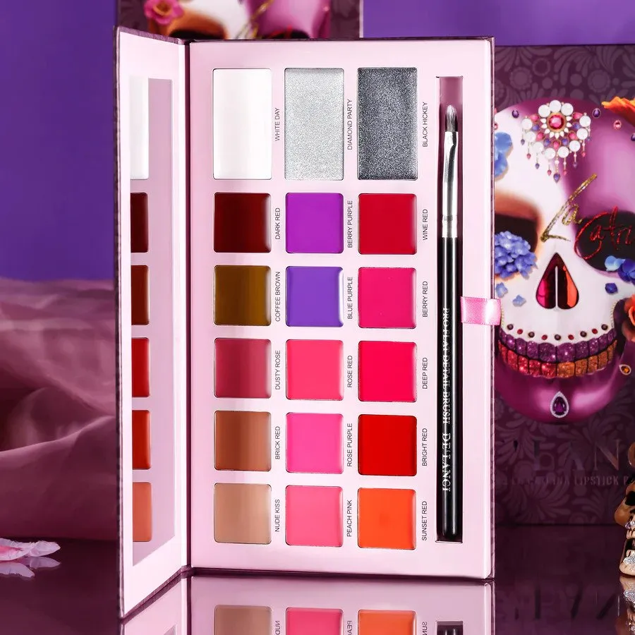 De'lanci La Catrina 54 Colors   18 Color Lipstick Palette (Combo of 2)