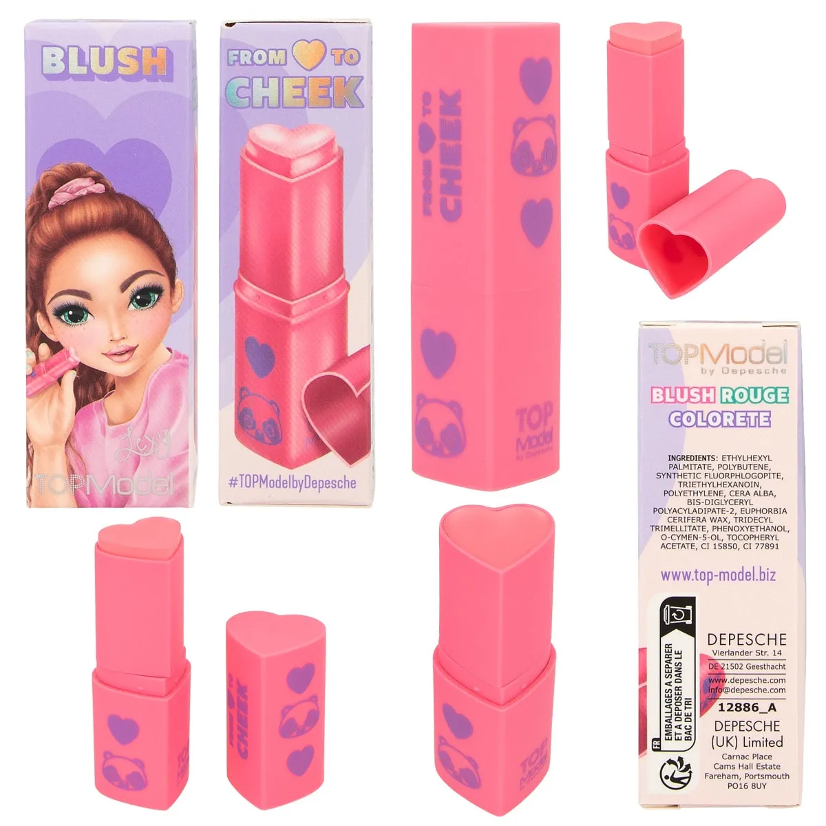 Depesche Topmodel Blush Stick Heart Beauty and Me (1pc)