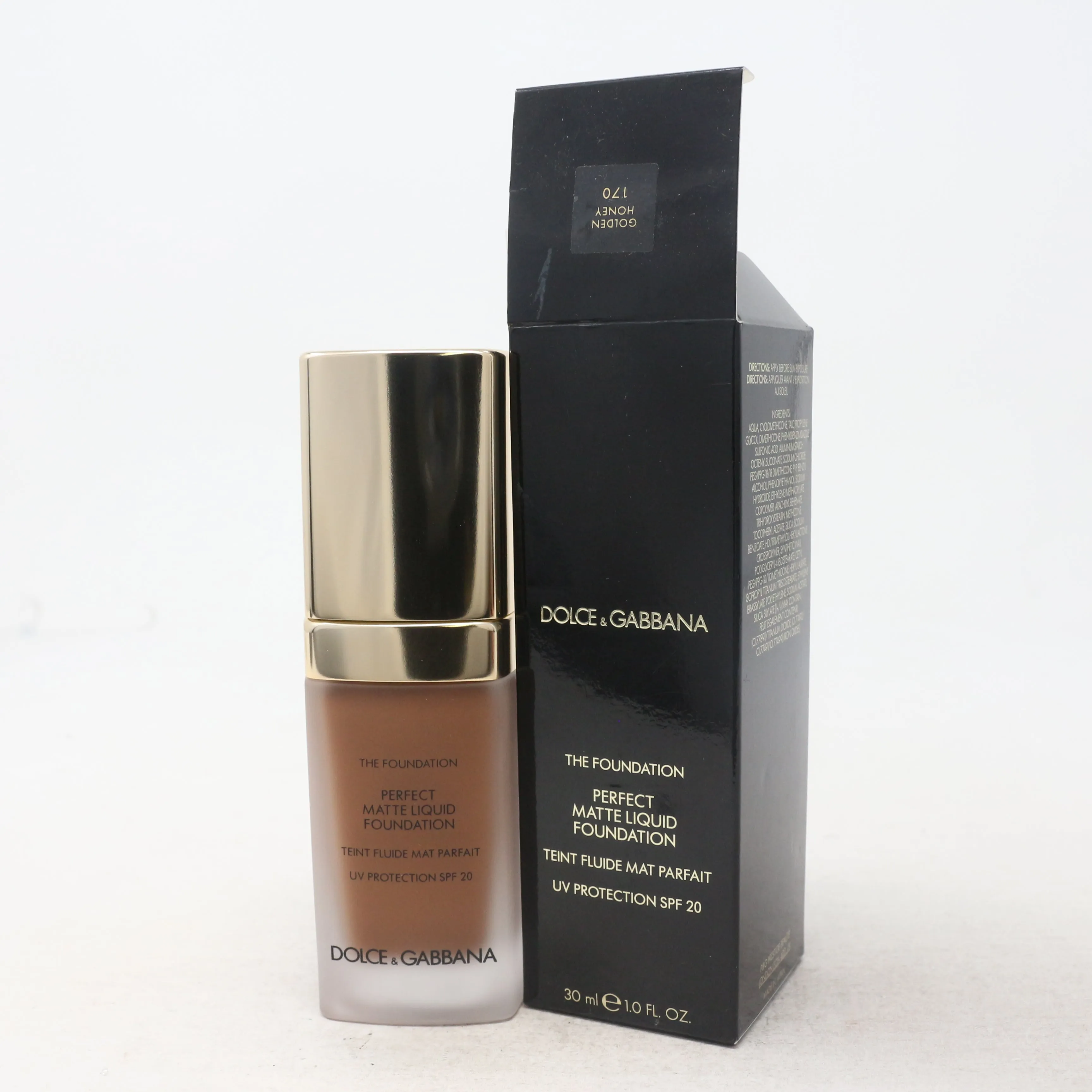 Dolce & Gabbana Perfect Matte Liquid Foundation Spf 20  1.0oz/30ml New With Box