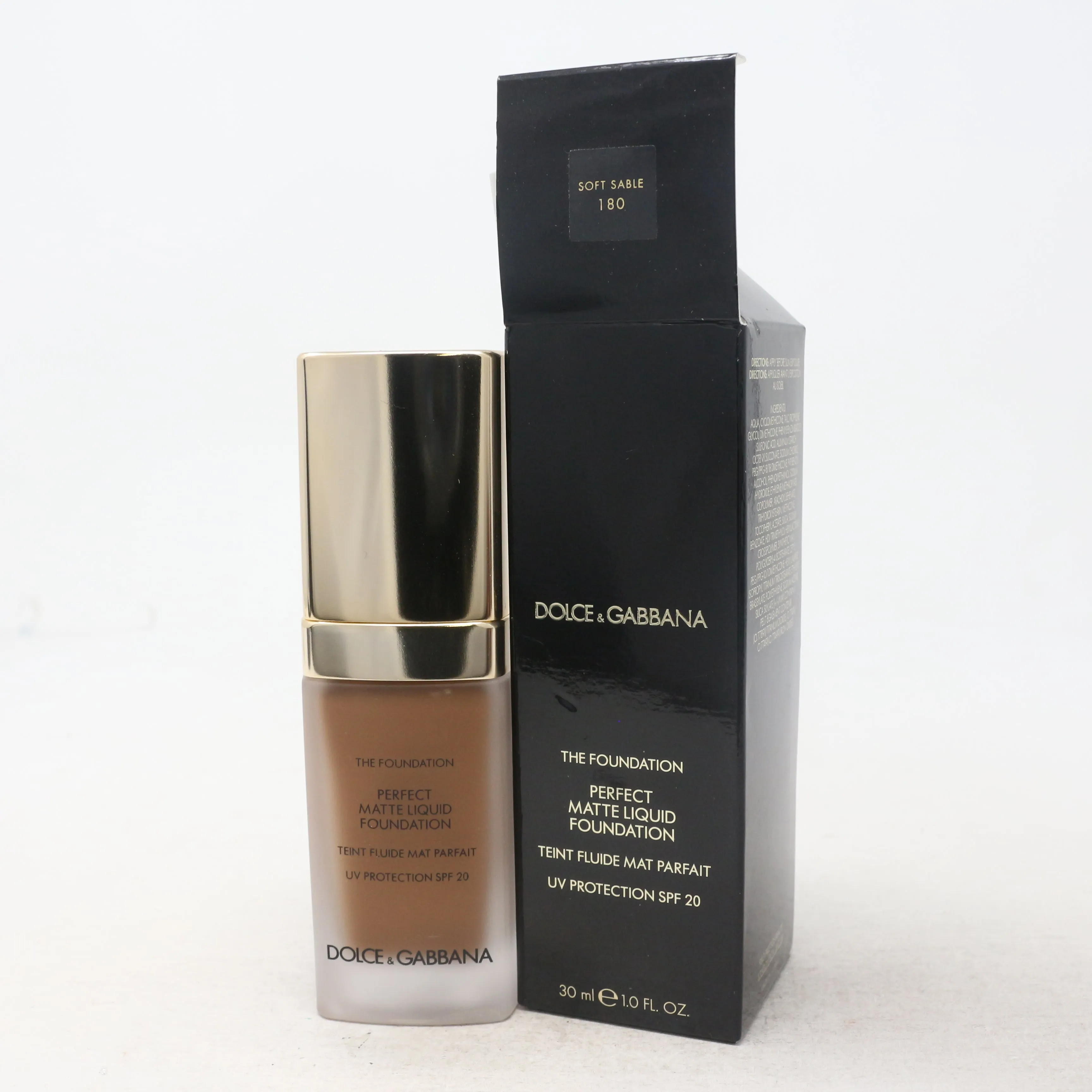 Dolce & Gabbana Perfect Matte Liquid Foundation Spf 20  1.0oz/30ml New With Box