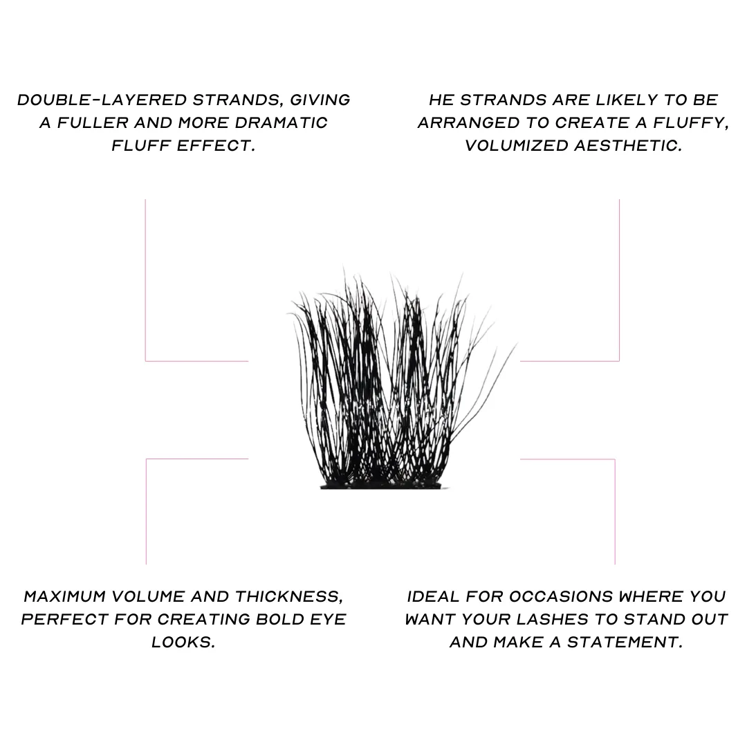 DRAMA DRAMA FLUFFARAMA - Vegan Individual Lash Clusters