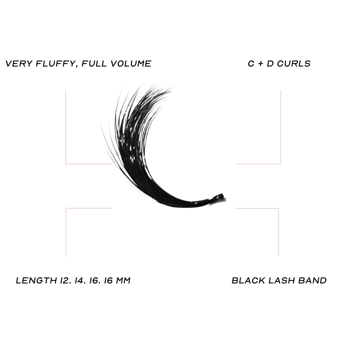 DRAMA DRAMA FLUFFARAMA - Vegan Individual Lash Clusters