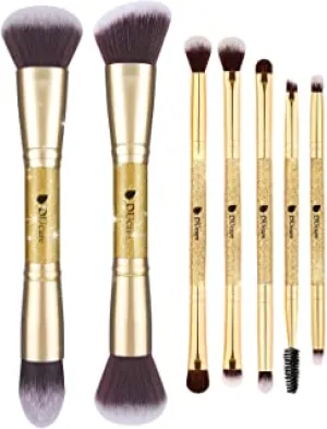 DUcare Duo End Foundation Powder Buffer Contour Brushes 2PCS   Eyeshadow Brush Set 5pcs