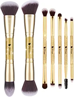 DUcare Duo End Foundation Powder Buffer Contour Brushes 2PCS   Eyeshadow Brush Set 5pcs