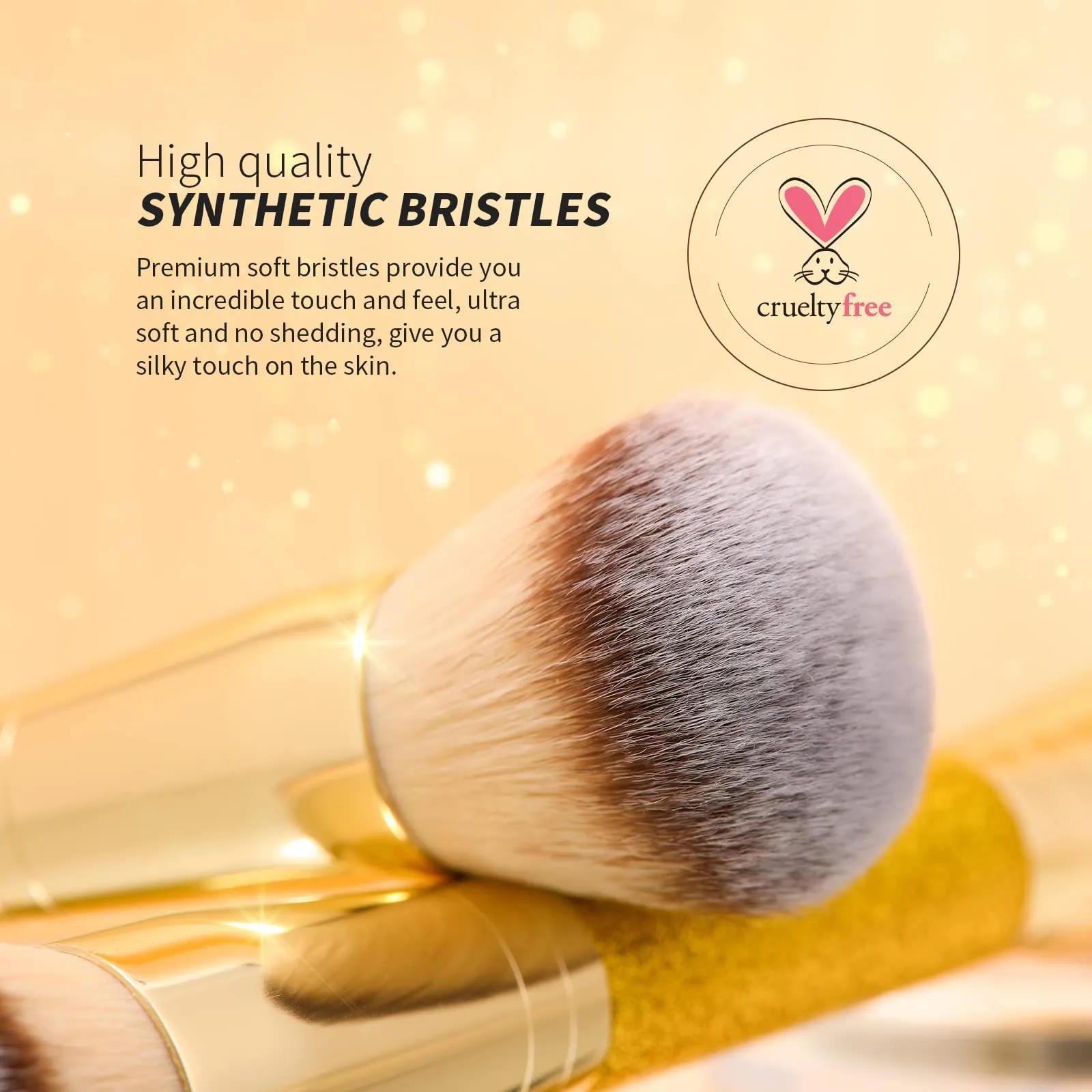 DUcare Makeup Brushes Duo End Foundation Powder Buffer Contour Concealer Brush Synthetic Cosmetic Tools