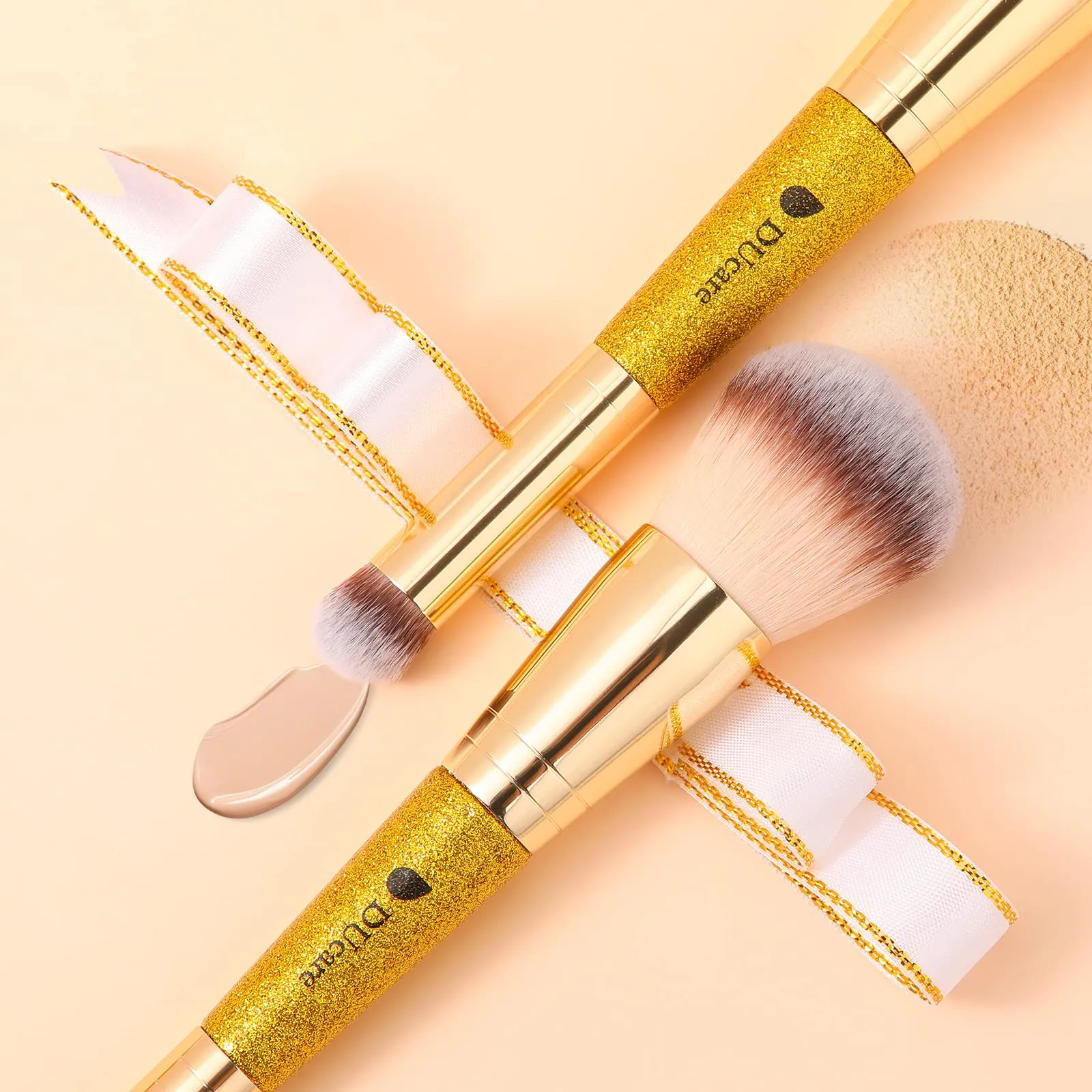 DUcare Makeup Brushes Duo End Foundation Powder Buffer Contour Concealer Brush Synthetic Cosmetic Tools
