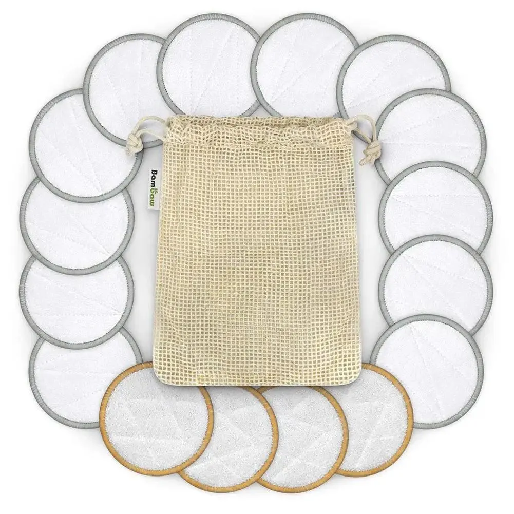 Eco-Friendly Velvet & Bamboo Charcoal Makeup Remover Pads Set