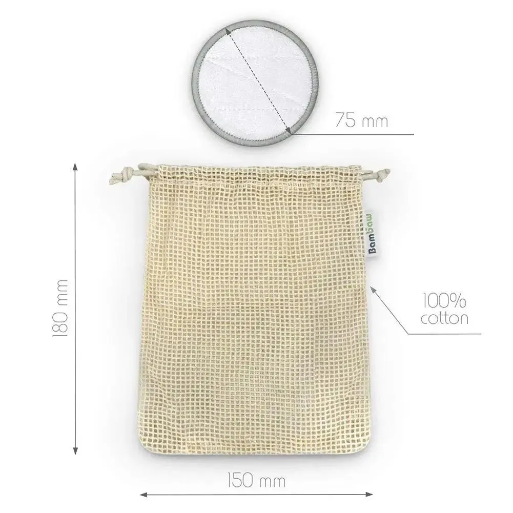 Eco-Friendly Velvet & Bamboo Charcoal Makeup Remover Pads Set