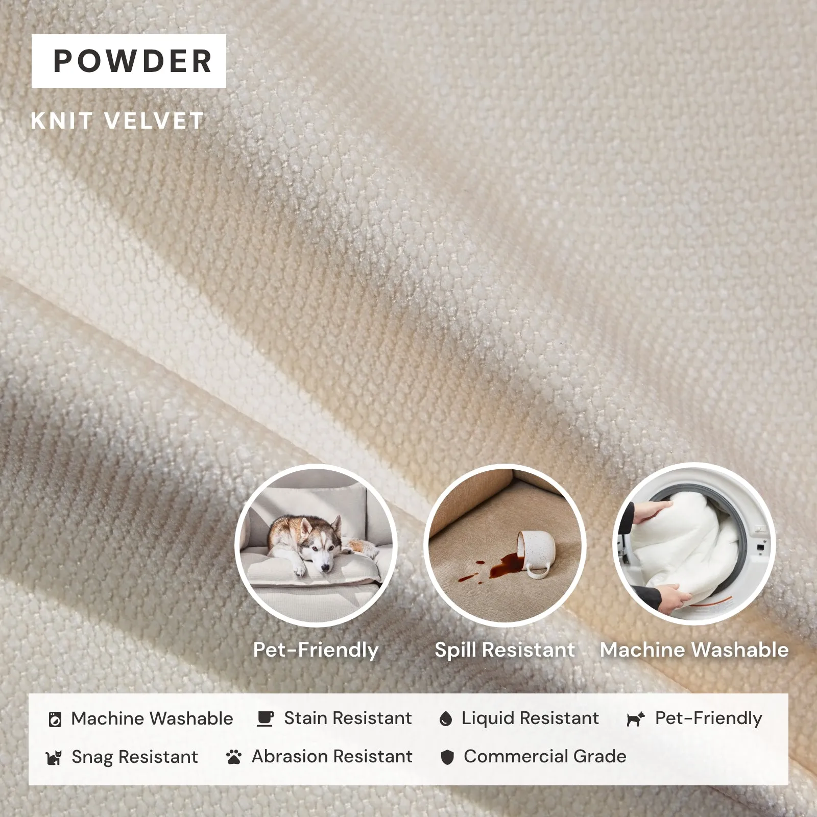 Elevate Comfort Layer for Armchair in Powder