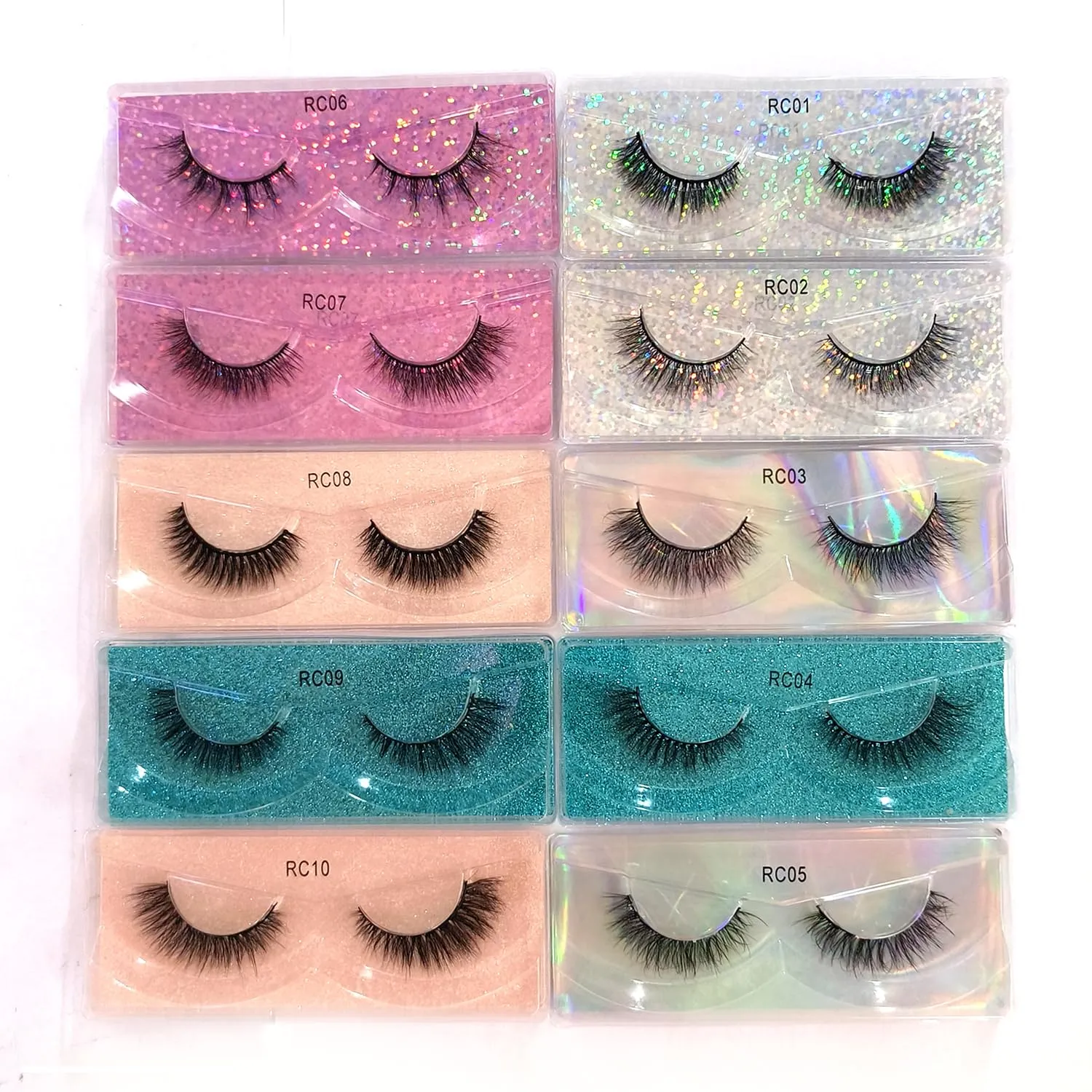 Ellazzle 20 Pairs False Eyelashes Natural, Wholesale 5D Fuffy Volume Lashes, Faux Mink Eyelash Bulk with Portable Boxes