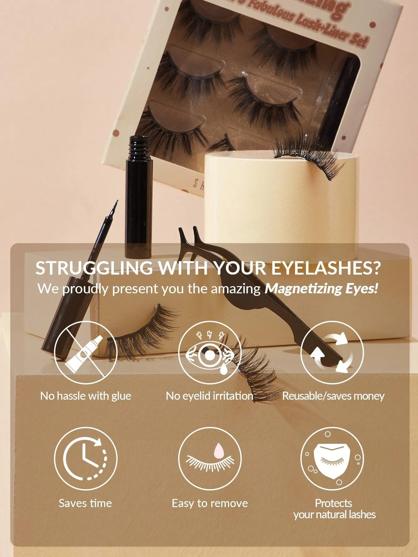 EM Magnetizing EyeLash   Liner Set