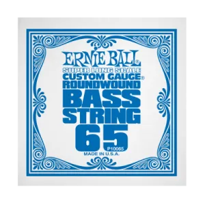 Ernie Ball 10065EB .065 Single Super Long Scale Nickel Wound Electric Bass String