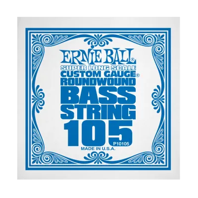 Ernie Ball 10105EB .105 Single Super Long Scale Nickel Wound Electric Bass String