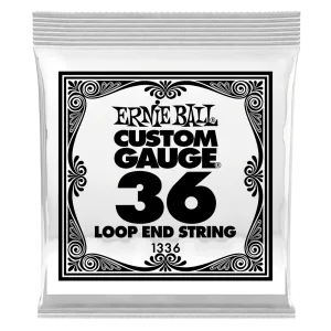 Ernie Ball 1336EB 6-Pack Loop End Stainless Steel Plain Banjo or Mandolin Guitar Strings - 0.036