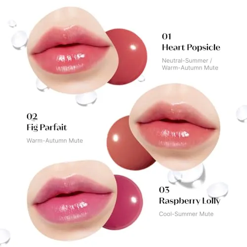 ETUDE Fruity Dewy Tint 01 Heart Popsicle | Vegan Lip Stain with Only Essential Ingredients | Transparent Watercolor Lip Stain for Clear and Shimmering Finish