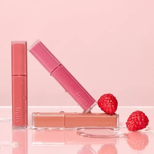 ETUDE Fruity Dewy Tint 01 Heart Popsicle | Vegan Lip Stain with Only Essential Ingredients | Transparent Watercolor Lip Stain for Clear and Shimmering Finish