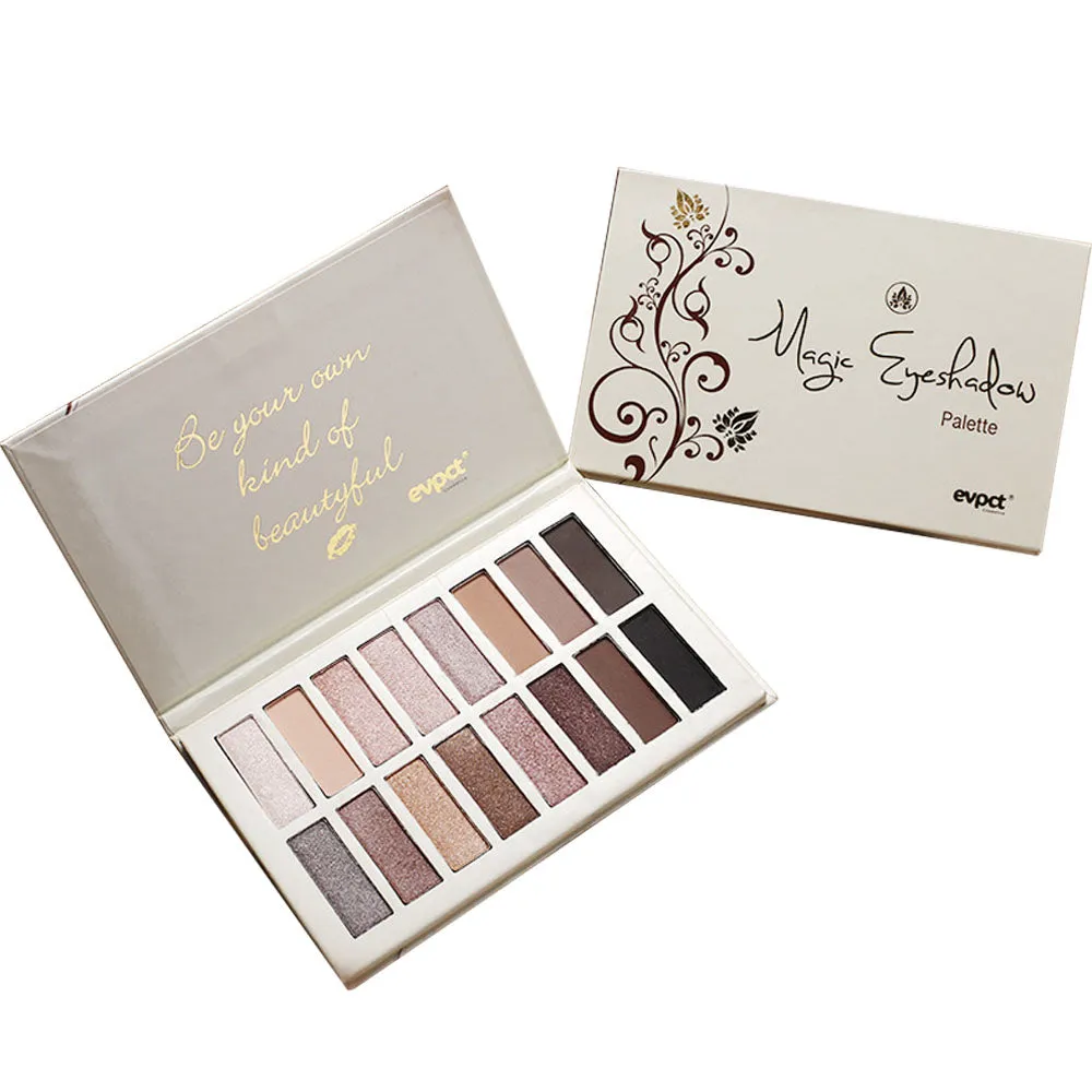 evpct Pro Eyeshadow Palette Makeup Pallet - Matte and Shimmer16 Colors - Highly Pigmented - Professional Nudes Natural Bronze Mineral Eyeshadow Palettes Cosmetic Magic Eye shadow (16 Colors Set02)