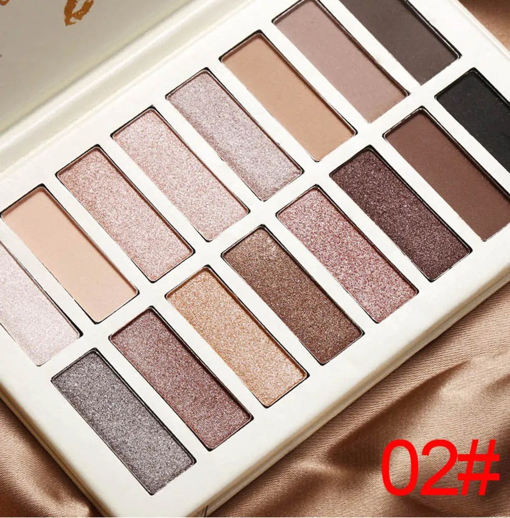 evpct Pro Eyeshadow Palette Makeup Pallet - Matte and Shimmer16 Colors - Highly Pigmented - Professional Nudes Natural Bronze Mineral Eyeshadow Palettes Cosmetic Magic Eye shadow (16 Colors Set02)