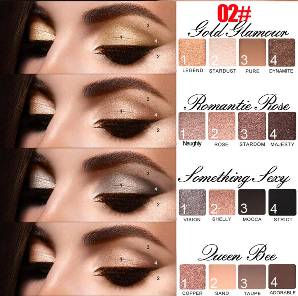 evpct Pro Eyeshadow Palette Makeup Pallet - Matte and Shimmer16 Colors - Highly Pigmented - Professional Nudes Natural Bronze Mineral Eyeshadow Palettes Cosmetic Magic Eye shadow (16 Colors Set02)