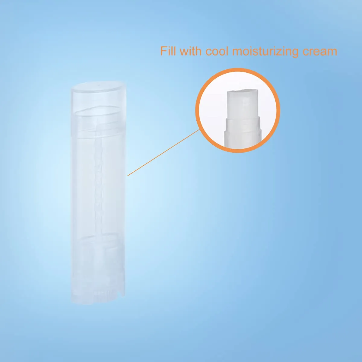 Ewanda store 5ml Oval Lip Balm Tubes,50PCS Plastic Clear Empty Oval Oval Deodorant Containers Lip Gloss Container Holder With Caps