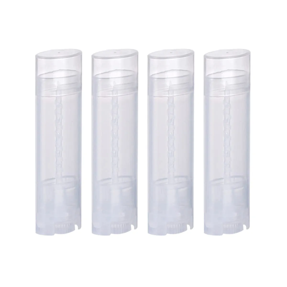 Ewanda store 5ml Oval Lip Balm Tubes,50PCS Plastic Clear Empty Oval Oval Deodorant Containers Lip Gloss Container Holder With Caps