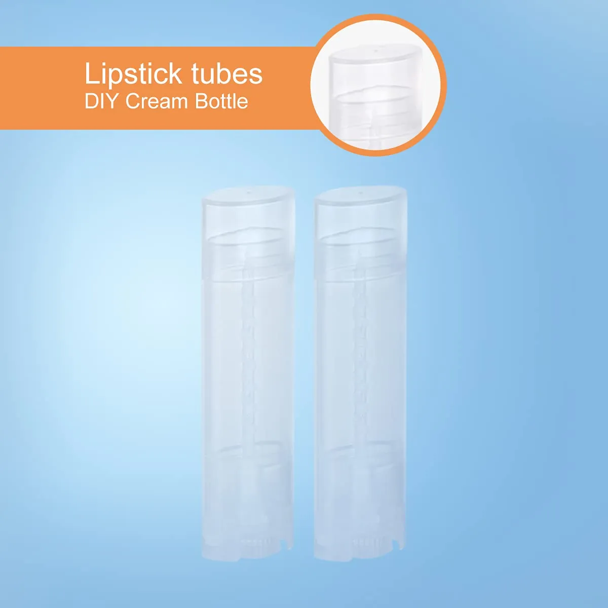 Ewanda store 5ml Oval Lip Balm Tubes,50PCS Plastic Clear Empty Oval Oval Deodorant Containers Lip Gloss Container Holder With Caps