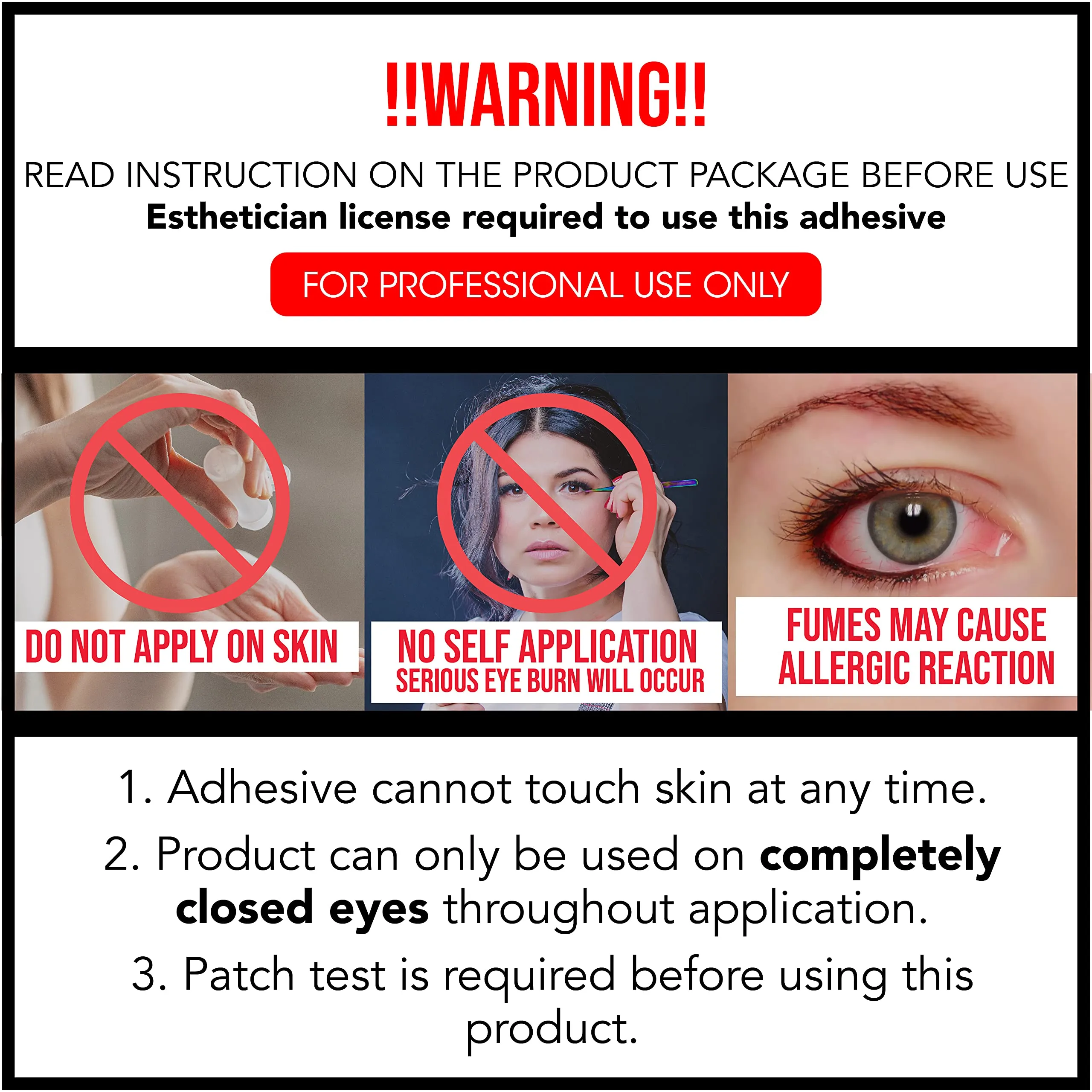 Extra Powerful 10 ml Eyelash Extension Glue - Lyon Lash Performance Glue | 1-2 Sec Dry Time | 6-8 Weeks Retention | Black Adhesive Supplies for Professional Use