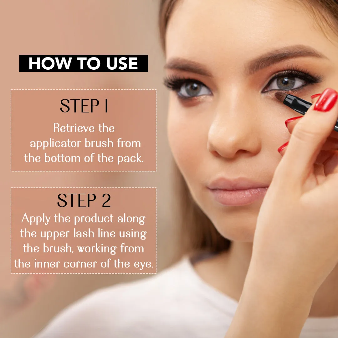 EYE 2K- Gel Eyeliner With Applicator (Black) Smudge-proof, Water-proof & Matte Finish