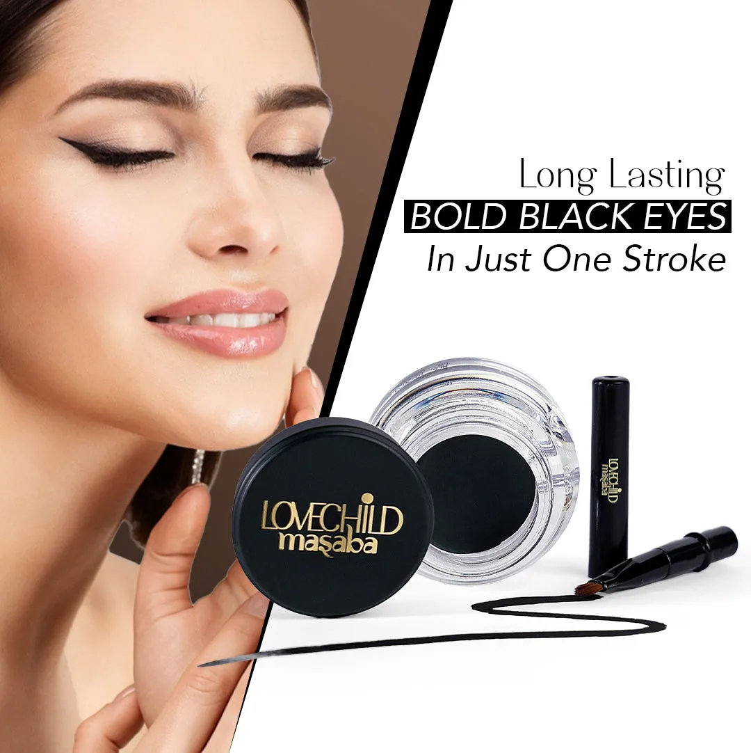 EYE 2K- Gel Eyeliner With Applicator (Black) Smudge-proof, Water-proof & Matte Finish