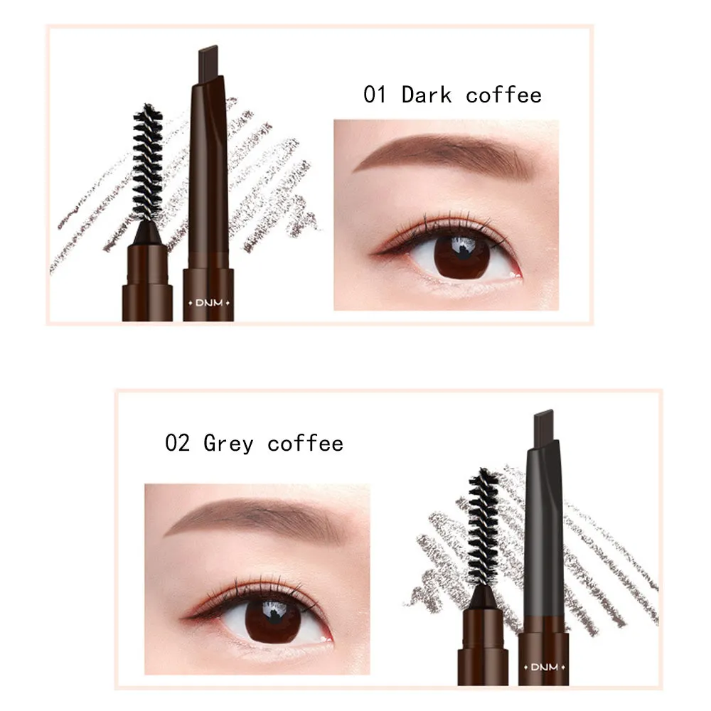 Eyebrow Pencil Set , 7 Colors Drawing Brow Microblading Pen Kit Long Lasting - Waterproof, Double-Ended Automatic Angled Tip & Spoolie Brush, Cruelty-Free, (4Brown,2Grey,1Black-Dark,Light)Natural Daily Look Makeup