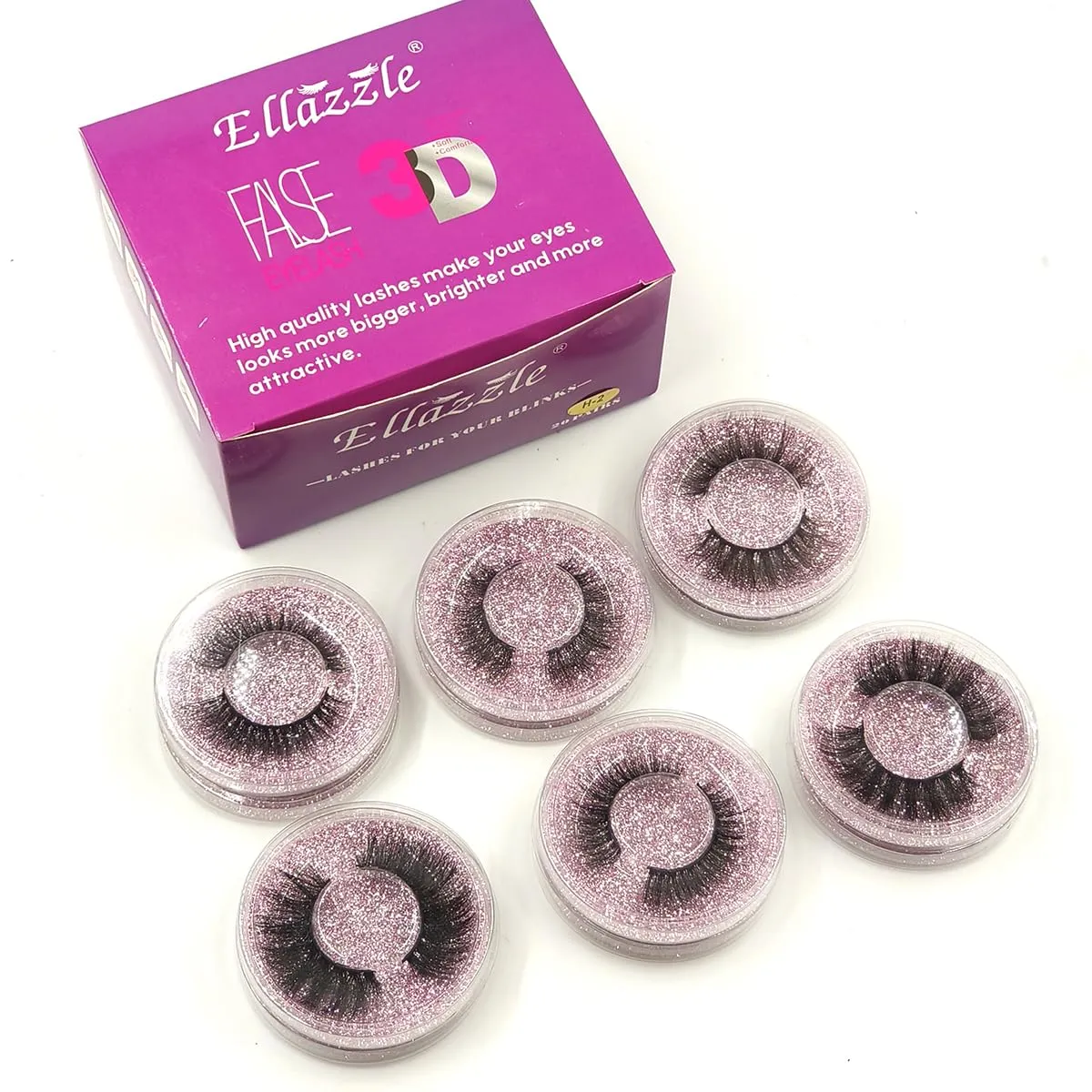 Eyelashes Natural Looking Fluffy False Eyelashes Mink 15mm Bulk Wispy Lashes 20 Pairs (H2）