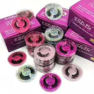 Eyelashes Natural Looking Fluffy False Eyelashes Mink 15mm Bulk Wispy Lashes 20 Pairs (H2）