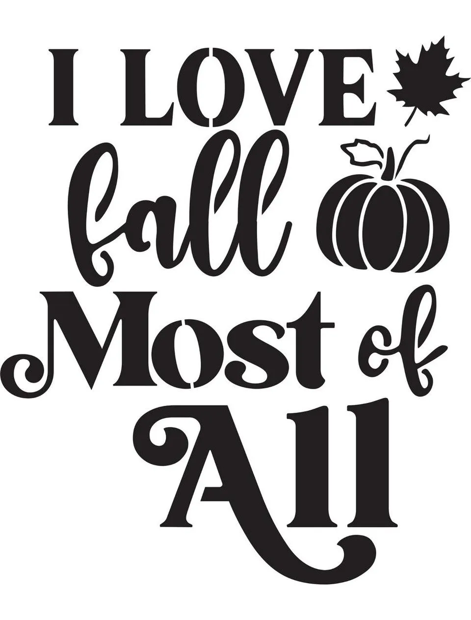 Fall Love - Stencil