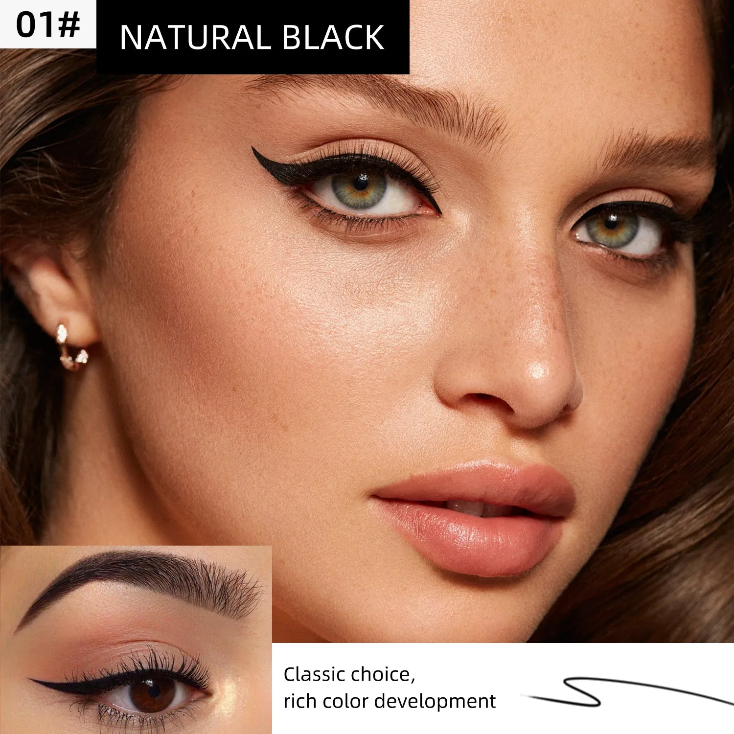 FelinWel Gel Eyeliner & Eyebrow Set (Black & Brown) with Brushes