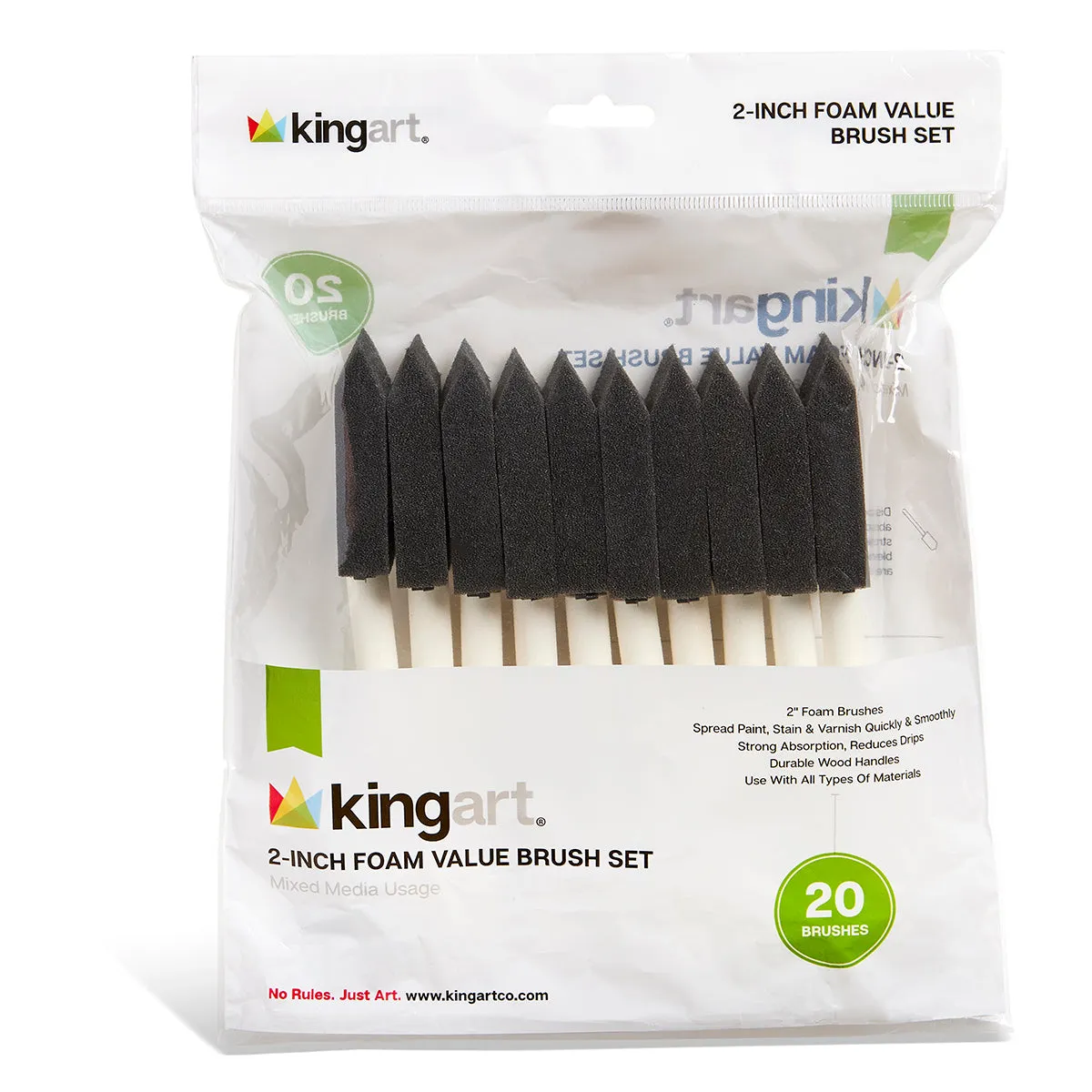 Foam Brushes 2”, 20 pc