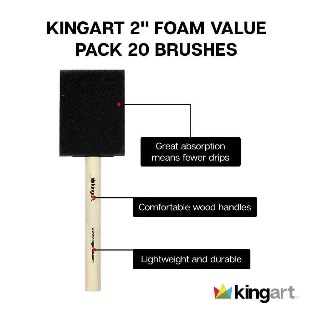 Foam Brushes 2”, 20 pc