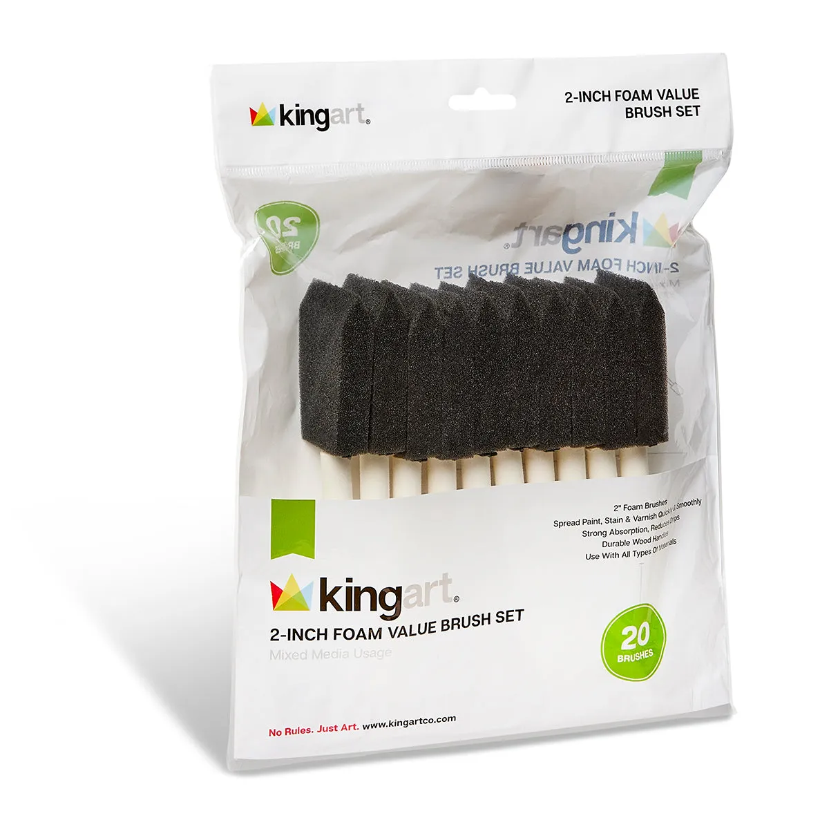 Foam Brushes 2”, 20 pc