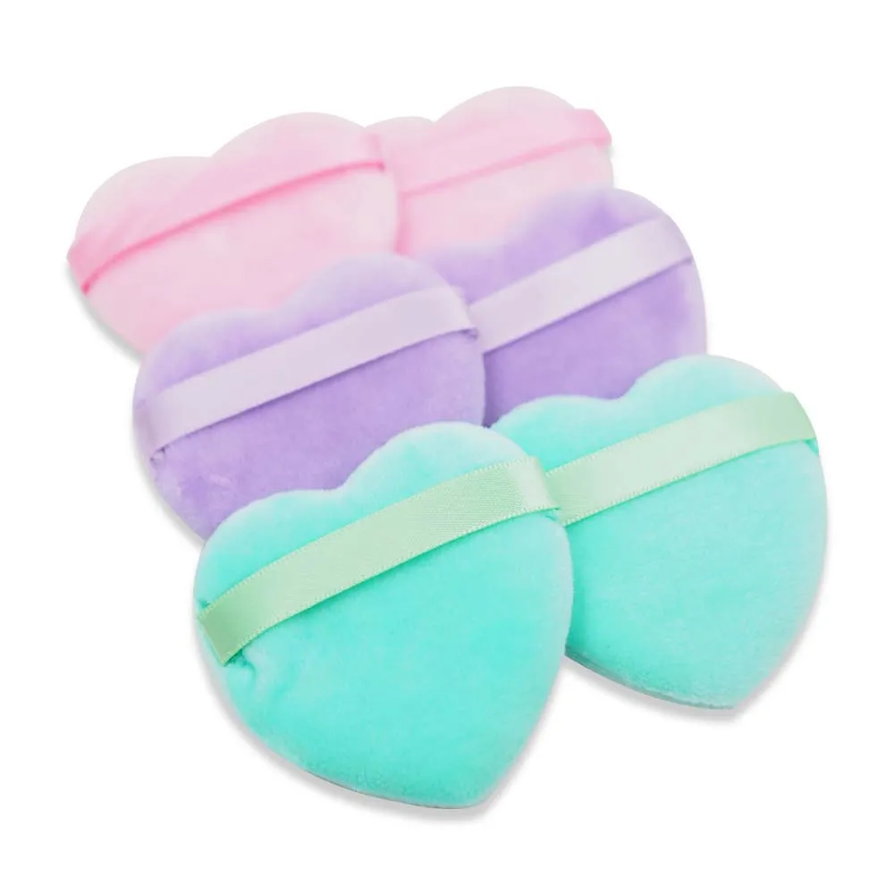FP-3674 HEART SOFT POWDER PUFF ASSRT COLOR