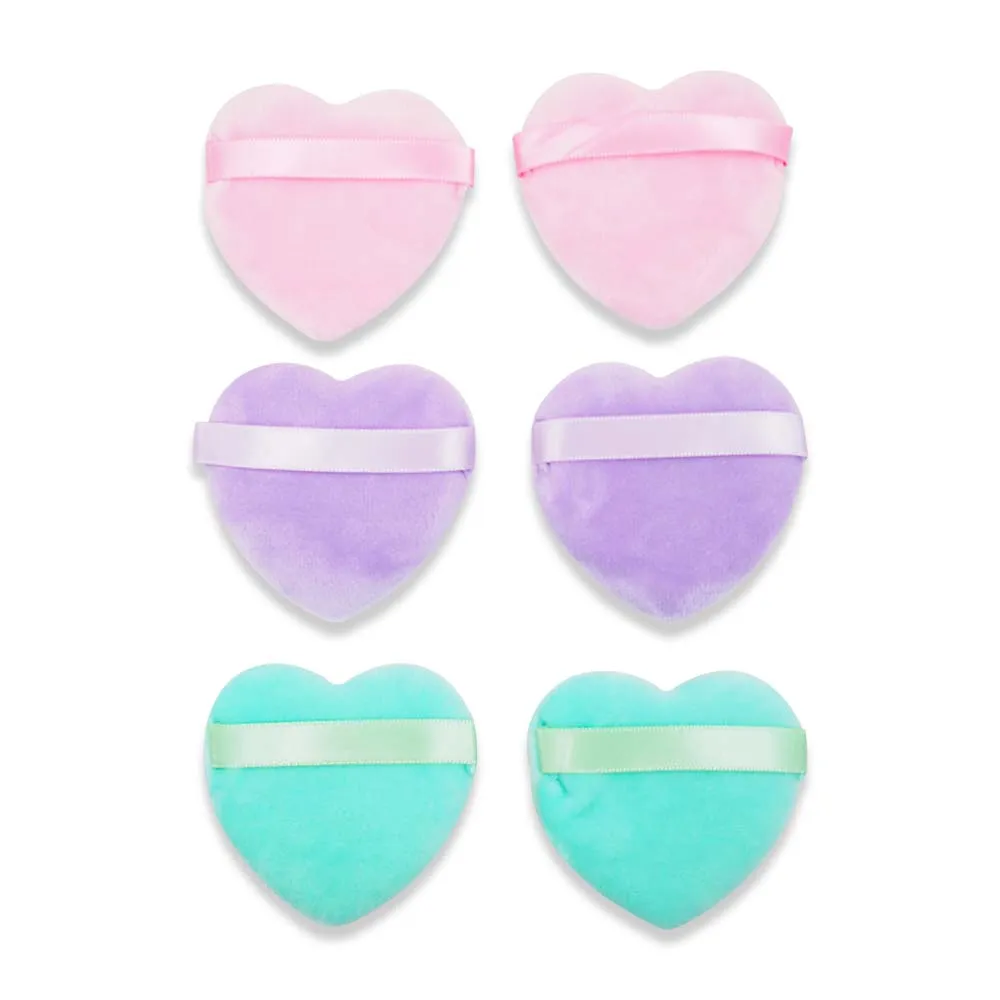 FP-3674 HEART SOFT POWDER PUFF ASSRT COLOR