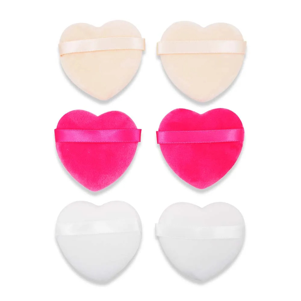 FP-3674 HEART SOFT POWDER PUFF ASSRT COLOR