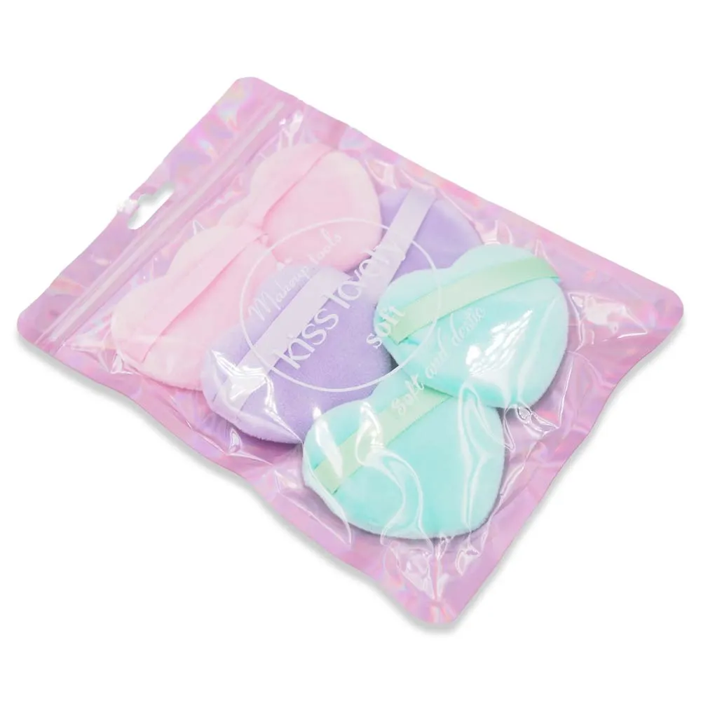 FP-3674 HEART SOFT POWDER PUFF ASSRT COLOR