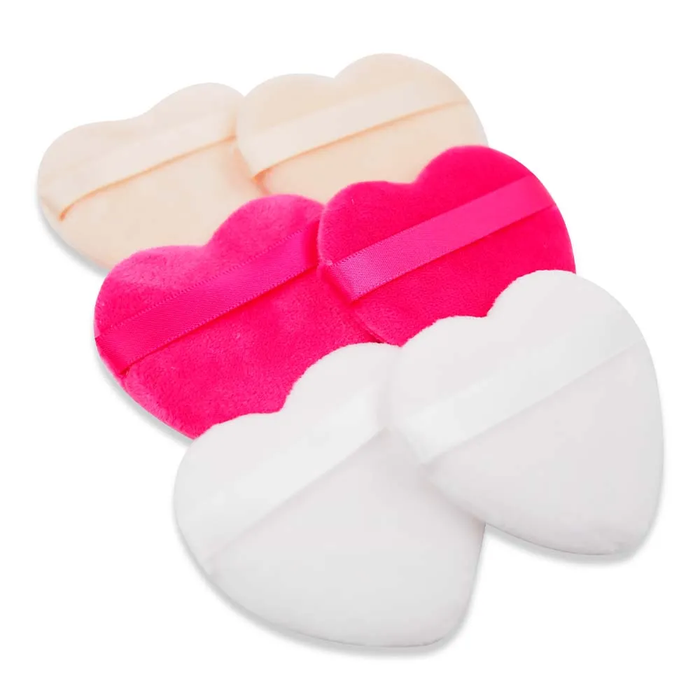 FP-3674 HEART SOFT POWDER PUFF ASSRT COLOR