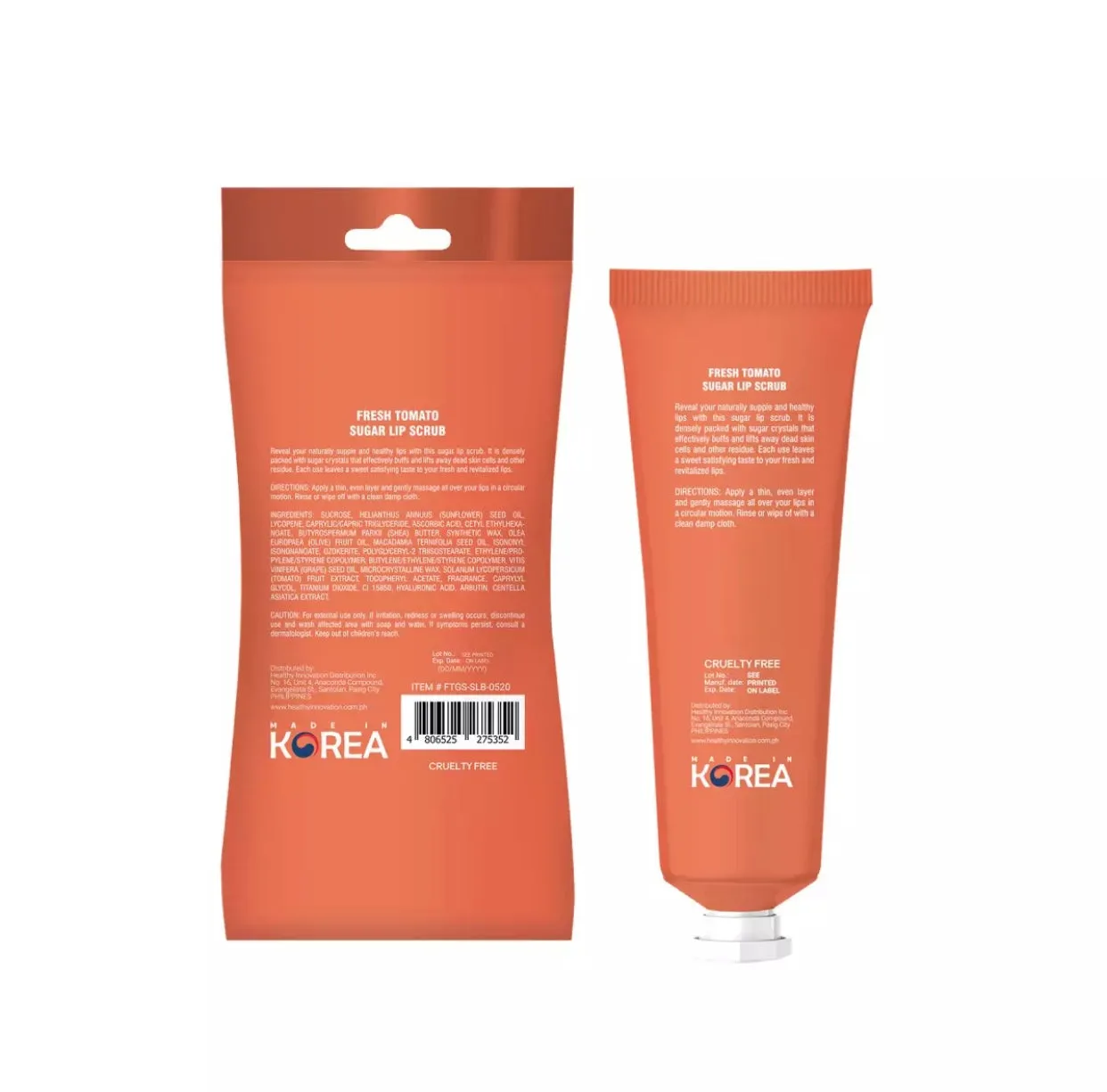 Fresh Skinlab 98% Tomato Glass Skin Sugar Lip Scrub 25g
